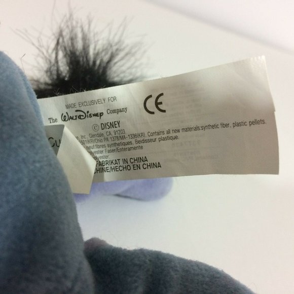 Walt Disney Company Cupid Eeyore Beanie Plush Valentine Bow Stuffed Animal 9" - Picture 7 of 9